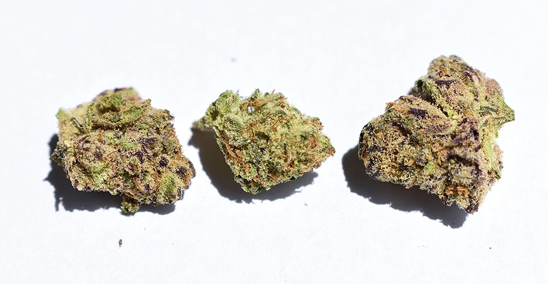 Greenlight's "Lava Cake" strain packs a considerable punch. - THOMAS K. CHIMCARDS