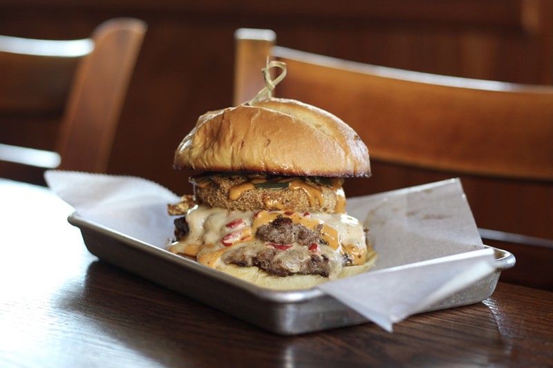 This delicious burger is just from one of many participating restaurants in St. Louis Burger Week. - Courtesy of Pat Connolly Tavern