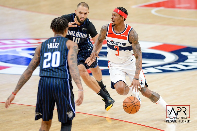 Beal playing a basketball game for his team the Washington Wizards. -  All Pro Reels / Flickr