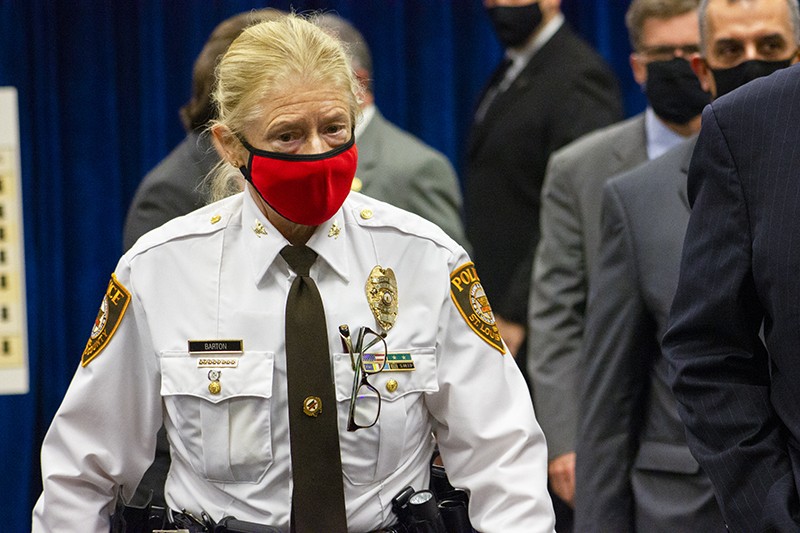 St. Louis County police chief Mary Barton is out. - DANNY WICENTOWSKI