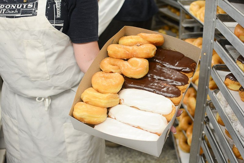 Long johns and glazed twists are some of the most popular items at Donut Drive-In. - ANDY PAULISSEN