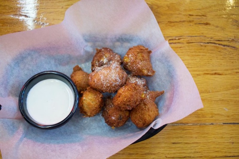 The "Skinny Puppies" are street corn-filled hush puppies. - CHERYL BAEHR