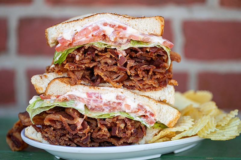The massive BLT is Crown Candy Kitchen's iconic sandwich. - MABEL SUEN