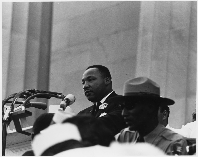 Dr. Martin Luther King Jr. in 1963 at the Civil Rights March on Washington D.C. - NATIONAL ARCHIVES AND RECORDS ADMINISTRATION
