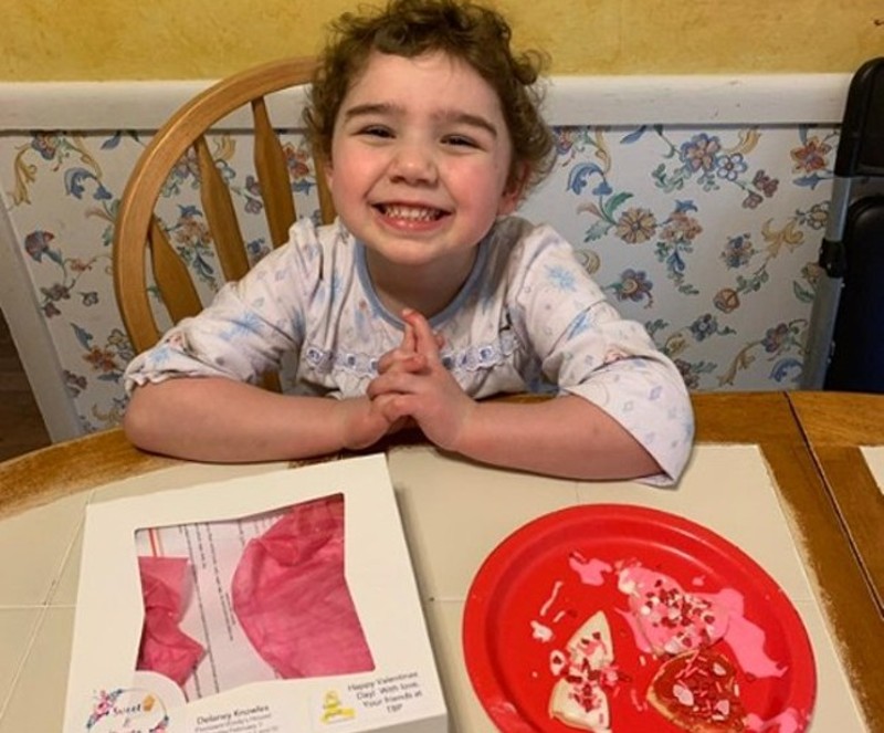 Delaney Knowles decorates cookies from Sweet and Crafty during February of 2021. Knowles' family received a box from The Bennett Project. - LISA KNOWLES