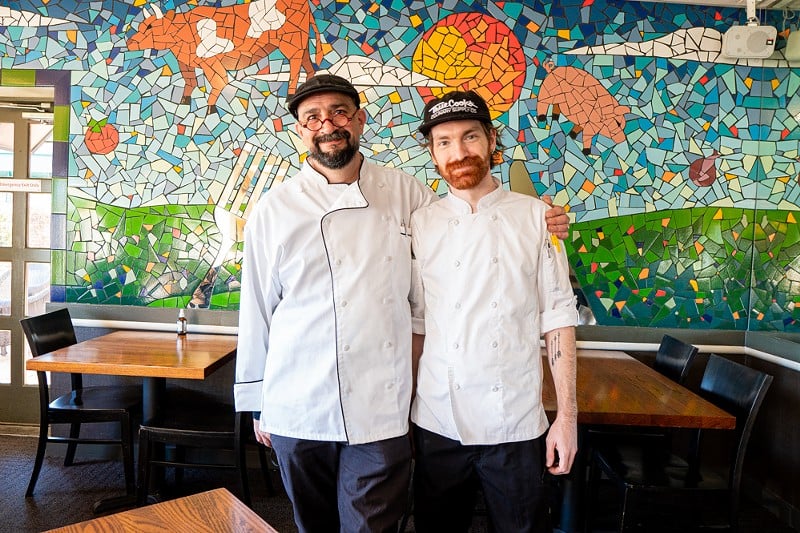 Chef and owner Dominic Weiss (L) with sous chef David Ericson. - VU PHUONG