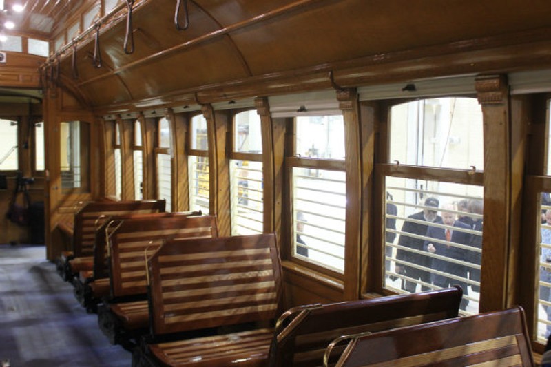 Trolleys from Portland have been refurbished for the St. Louis project. - PHOTO BY SARAH FENSKE
