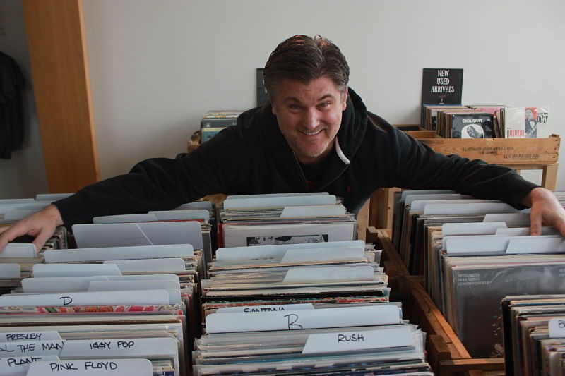 Mark Carter, Music Record Shop owner and lover of all things vinyl. - Photo by Daniel Hill