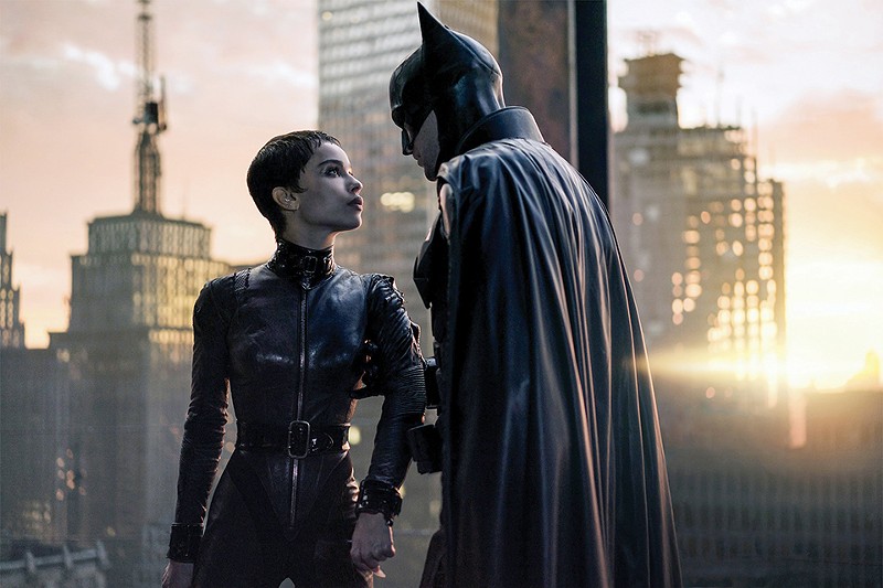 Zoë Kravitz and Robert Pattinson star as familiar animal-themed characters in The Batman. - COURTESY EVERETT C/WARNER BROS