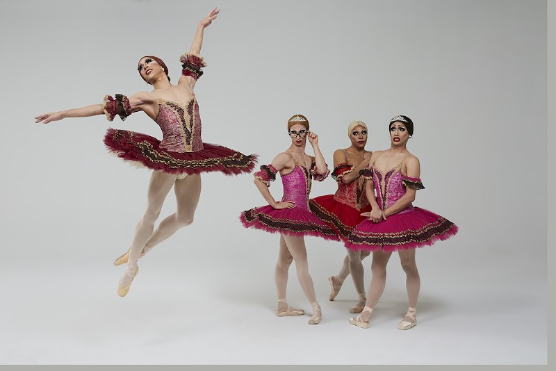 The all-male comic ballet company Les Ballets Trockadero de Monte Carlo reinterprets classics. - Zoran Jelenic