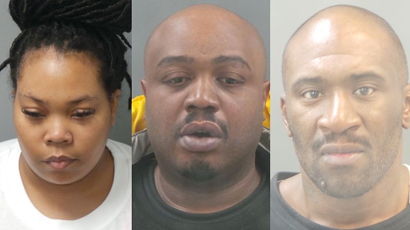 From left: Demeria Thomas, Antonio Holt, Kevin Moore are all charged with crimes.  - ST.  LOUIS METROPOLITAN POLICE