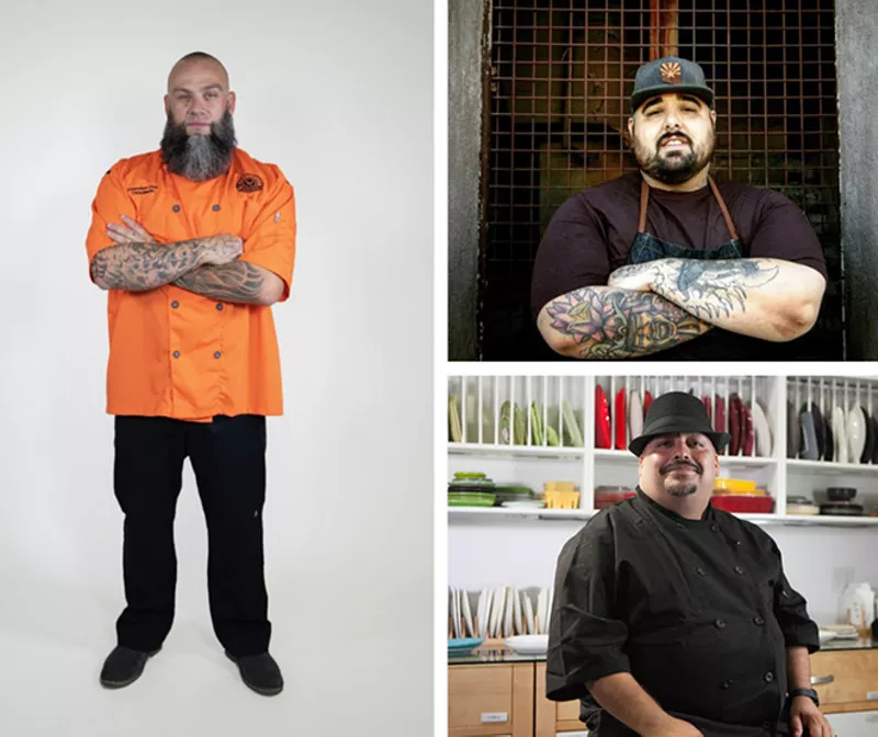 Chefs Chris Martin, Derek Upton and Mike Delao will hold cooking demonstrations at the event. - VIA BLAZE CANNABIS SHOWCASE