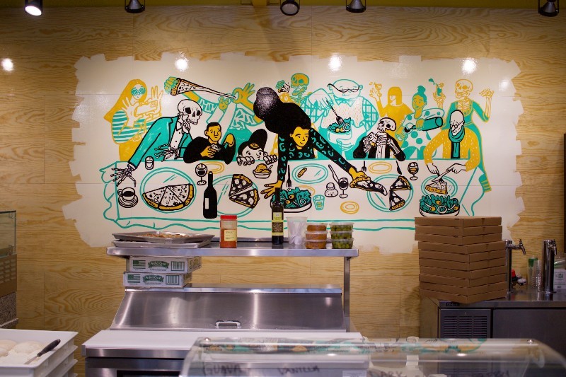 A whimsical mural sets the scene at the new Fordo's. - CHERYL BAEHR