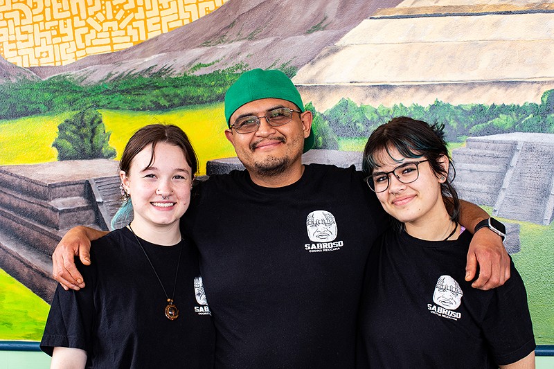 Chef Miguel Pintor with his daughters Patience Maddock and Bella Fernandez - Mabel Suen