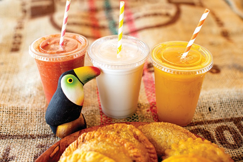Juices are available in flavors such as guava, coconut lemonade and passion fruit. - Mabel Suen