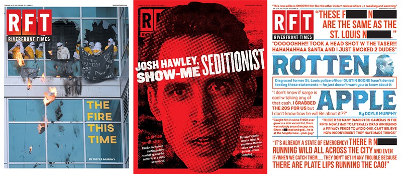 Three award-winning RFT covers from art director Evan Sult. - EVAN SULT