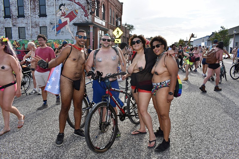 The World Naked Bike Ride celebrates body positivity and protests oil dependency. - Reuben Hemmer