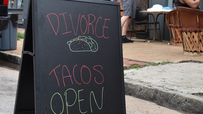 Divorce Tacos now open on California by Cherokee.