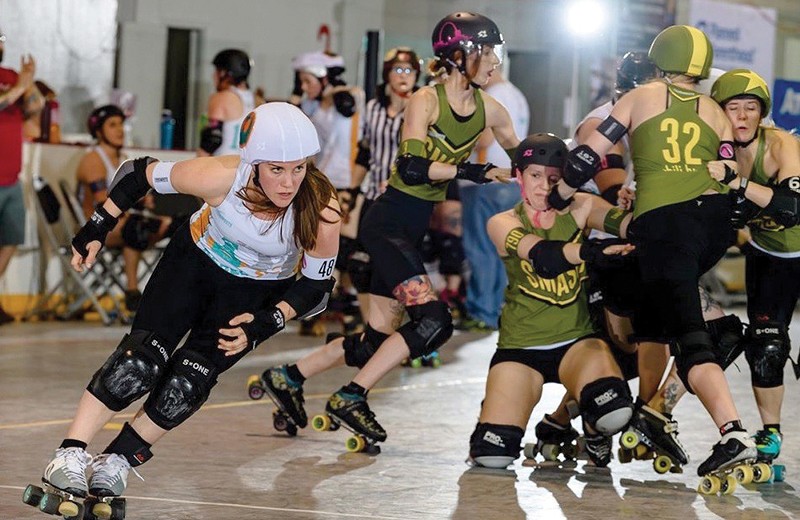 The roller derby hosts a fundraiser for abortion funds this weekend. - Courtesy Arch Rival Roller Derby