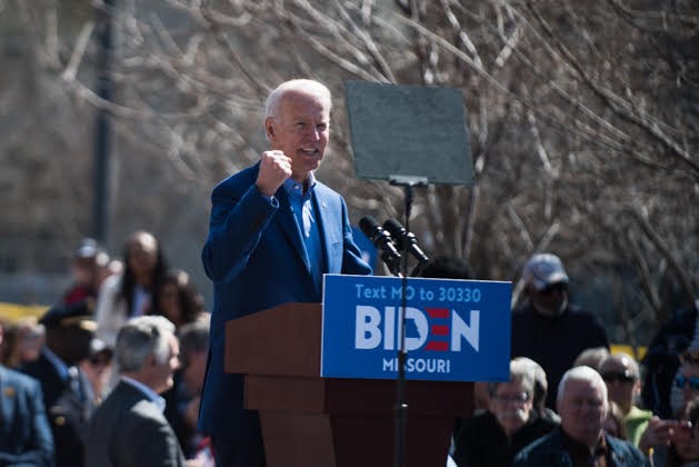 Now President Joe Biden at a rally in Missouri.