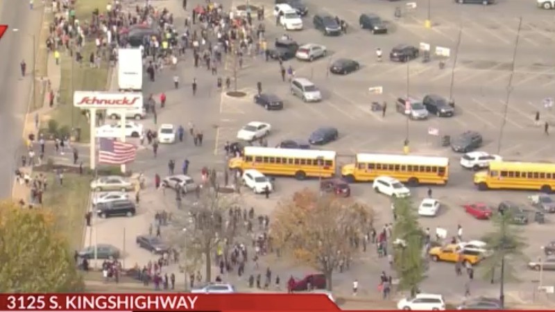 Screenshot of live coverage of shooting at south city high school.