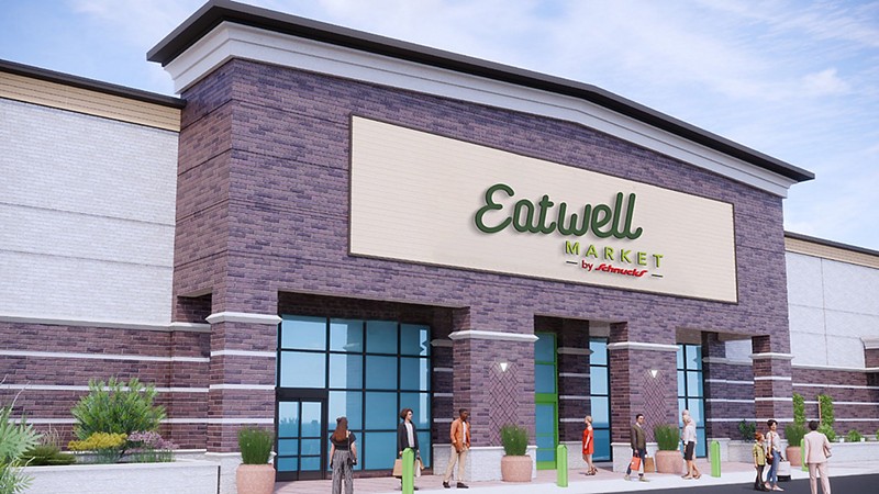 Eatwell Market by Schnucks is coming soon to Chesterfield Valley. - Rendering via Schnucks