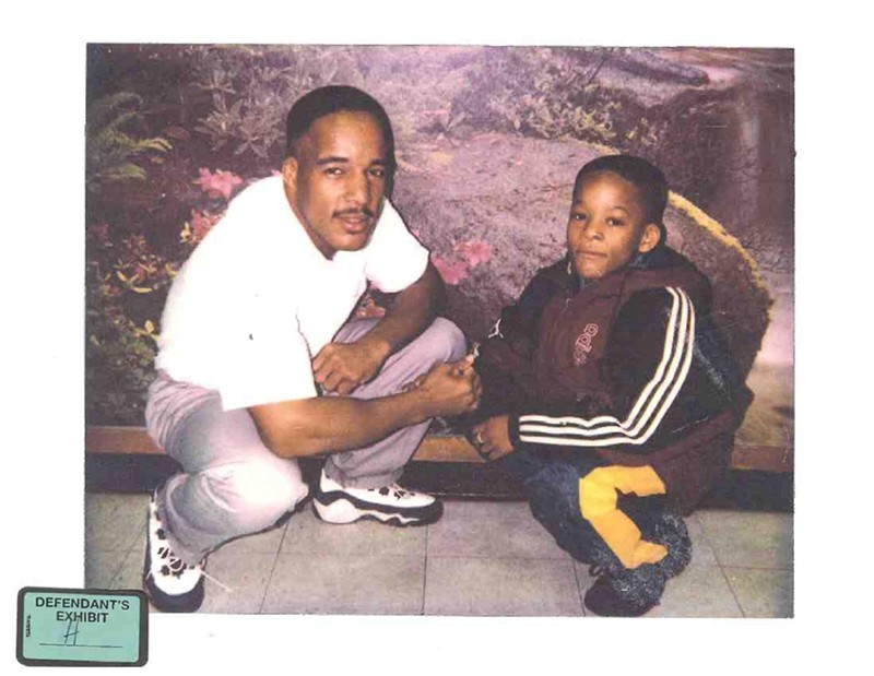 Kevin Johnson with his father, Kevin Johnson Sr. (left) - Court records
