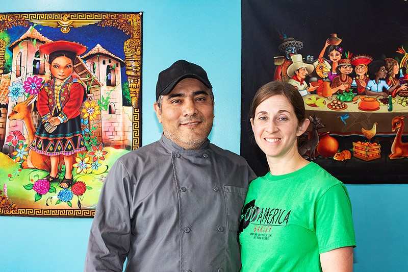 Luigi and Kathryn Guzman, owners of South America Bakery.