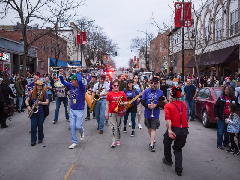 True/False kicks off with a parade in downtown Columbia, Missouri.