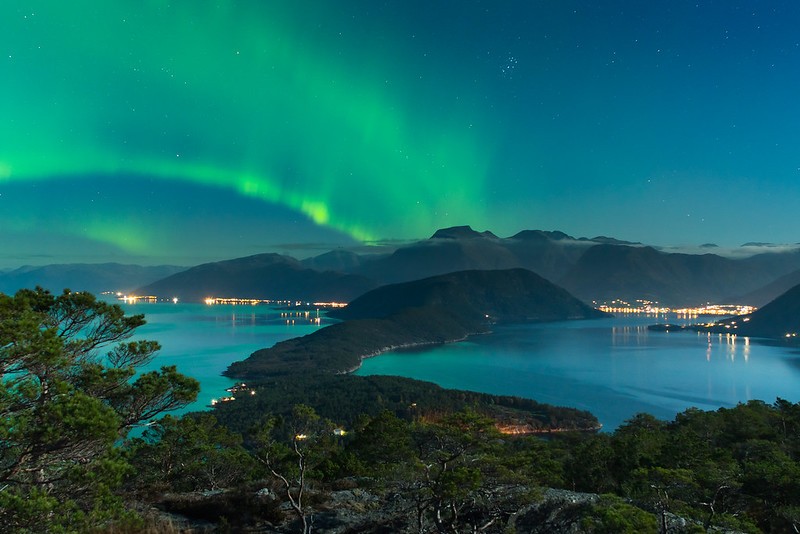 The Northern Lights seen in Norway.