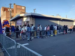 At the second Viola STL location near Cherokee, the line stretched around the parking lot even hours after the grand opening started.