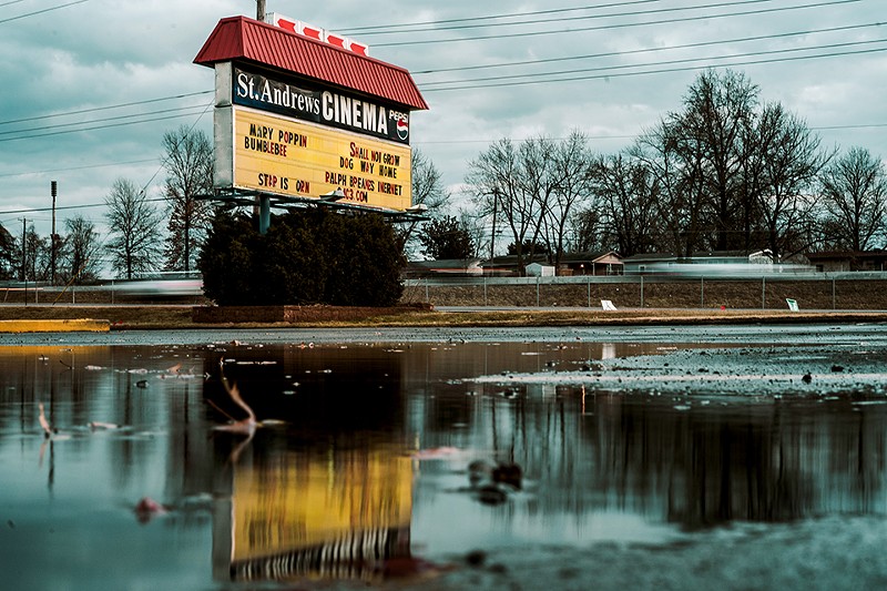 The theater's sign acts as a beacon on I-70. - VIRGINIA HAROLD