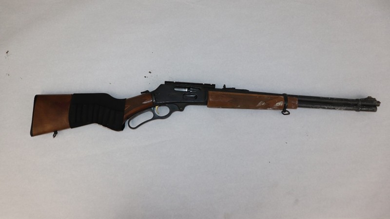Photo of rifle recovered at the scene of officer-involved shooting.