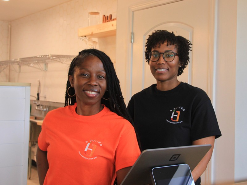 Brandace Johnson (right) and Jada Huffman (left) are co-owners of B Juiced.