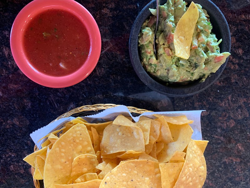 Chips and guac are made fresh to order.