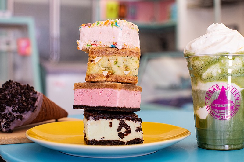 The menu features core and seasonal ice cream sandwiches.