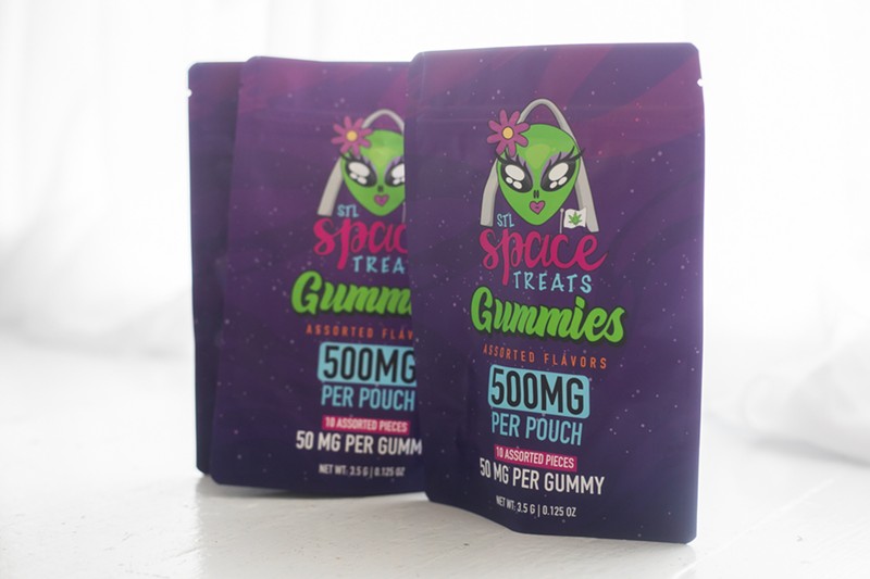 The 50 mg gummy from STL Space Treats will have you blasting off into outer space.