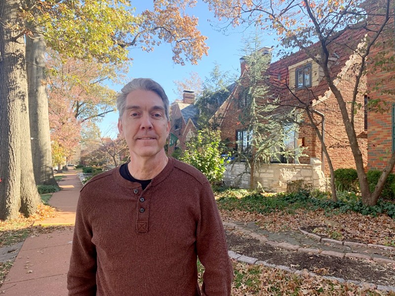 Software programmer Tom Scheifler stands in the St. Louis Hills Neighborhood Association.