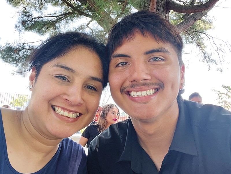 The author with his mother, Cristina, this August. - COURTESY OF JULIAN TREJO