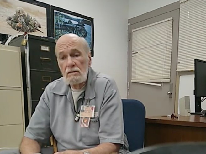 Still photo of video-taped interview with Gary Muehlberg.