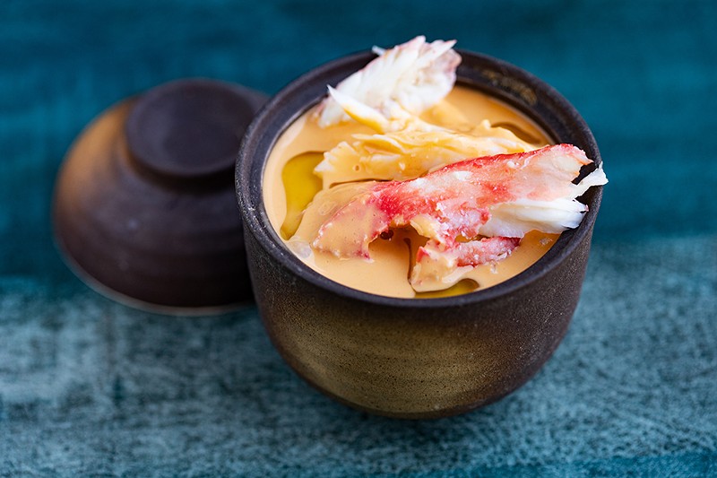 Chawanmushi is a dashi custard loaded with seafood and one of critic Cheryl Baehr’s favorite bites of the year.