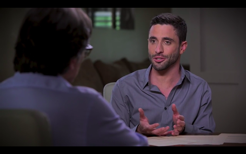 Screen grab of Marc Elliot speaking to Keith Raniere from The Vow.