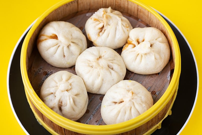 Dumplings and Tea offers traditional steamed bao zi, or steamed buns.