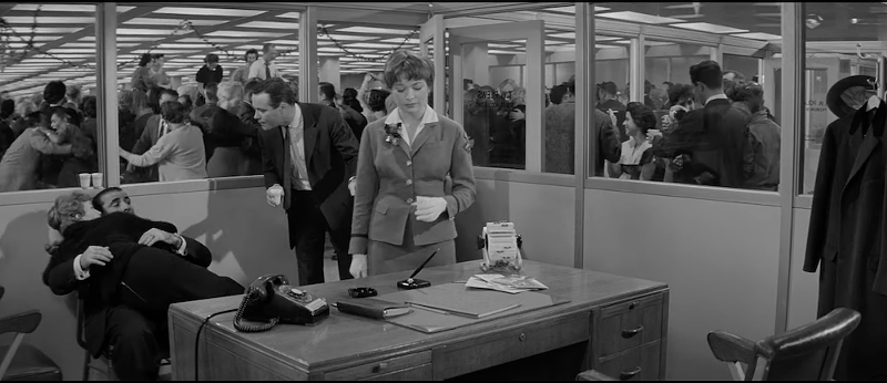 Jack Lemmon and Shirley MacLaine endure a wild office Christmas party in the brilliant The Apartment. - SCREENSHOT