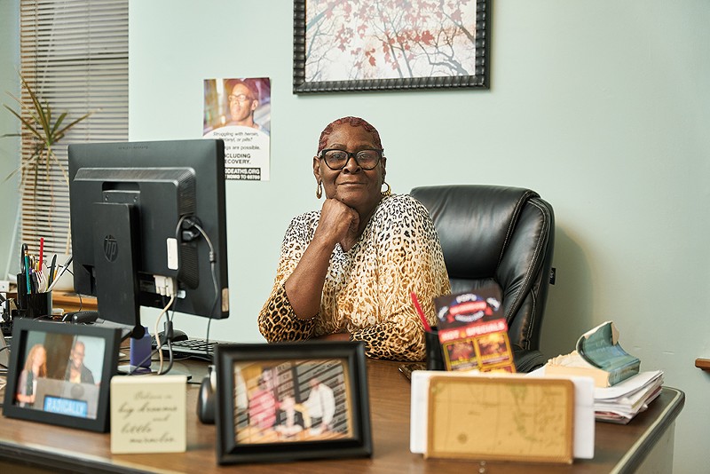 Barbara Baker, in her office, knows the power in saying “I was where you are.” - THEO WELLING