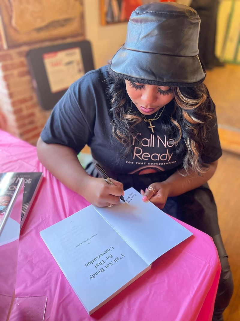 Harris recently released her first book Y’all Not Ready for that Conversation at the Poetry for Personal Power’s book share event on February 11. - Courtesy of Kristen Elizabeth Harris
