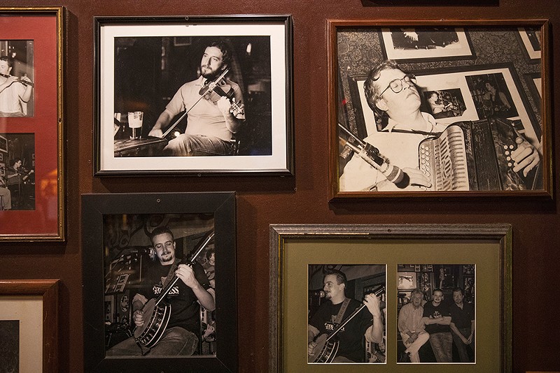 JigJam is in fine company in Soulard, as this wall of Irish music luminaries at John D. McGurk's makes clear. - ZACHARY LINHARES