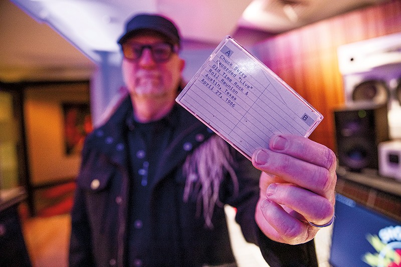 Mike Mesey with the cassette case for the project he's devoted countless hours to. - ZACHARY LINHARES