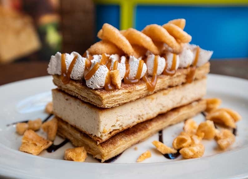 Churro cheesecake is one of the dessert options on the Salted Lime's menu. - COURTESY PHOTO