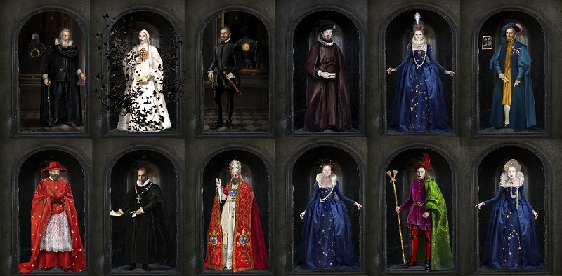 Costume renderings for Galileo Galilei, which makes its Opera Theatre of St. Louis debut this summer.